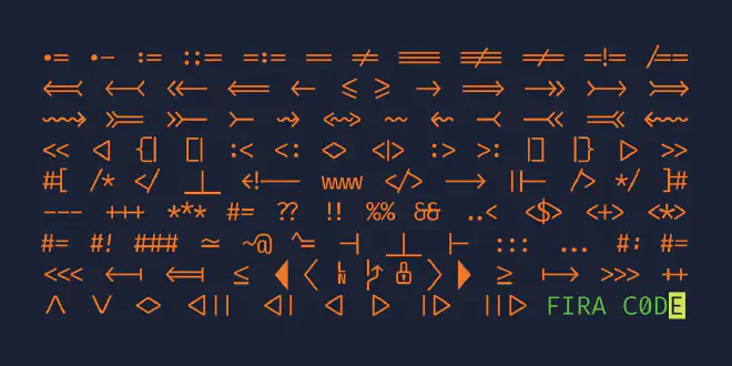 Fira Code Ligatures Example