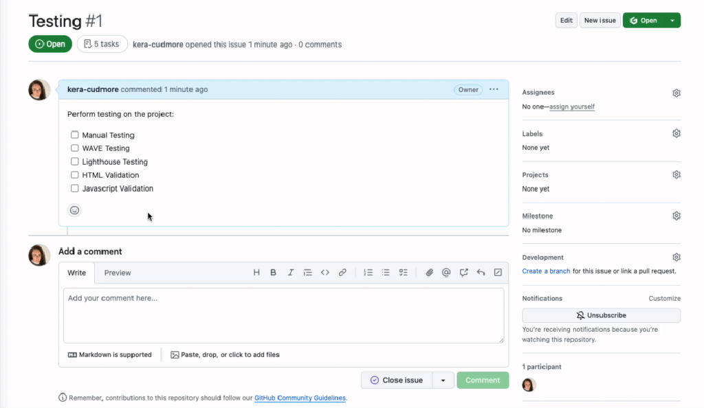 Create sub-issues in GitHub issues · Kera Cudmore