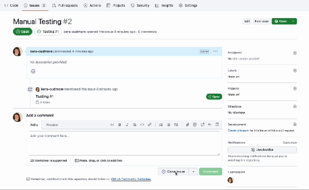 Create sub-issues in GitHub issues · Kera Cudmore