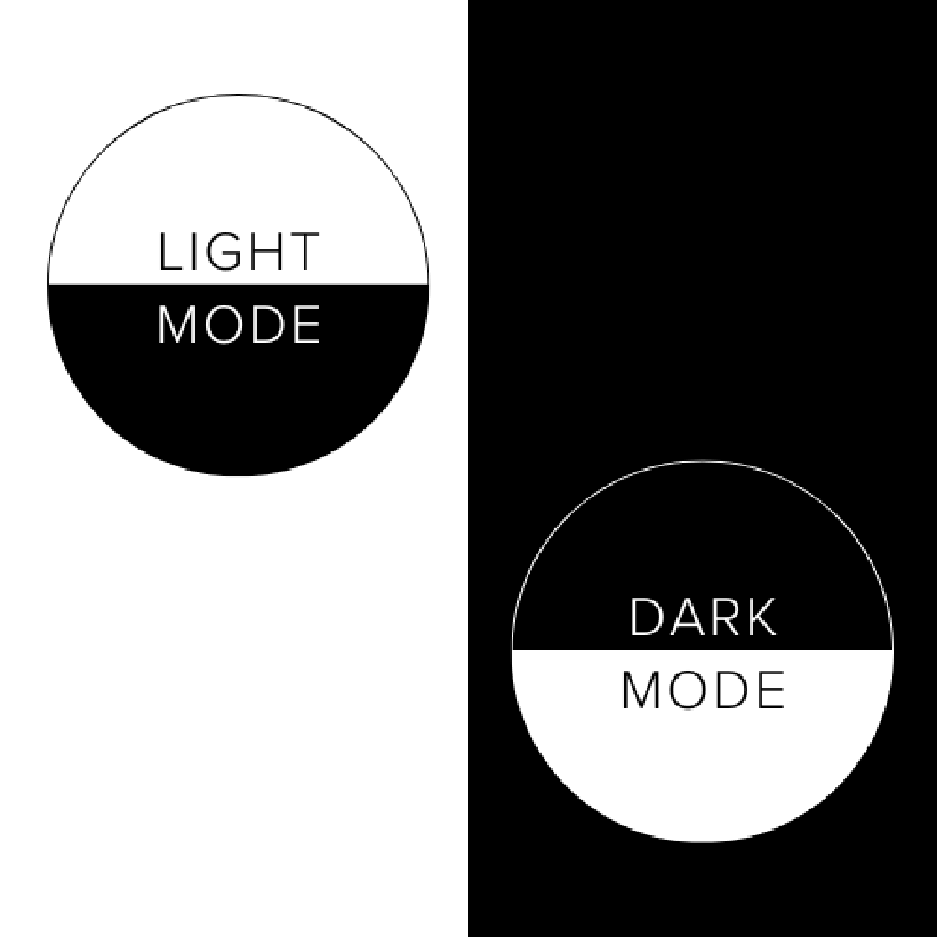 Logo in light mode and dark mode