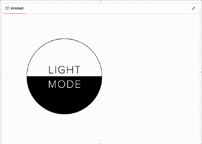Light to dark mode example gif